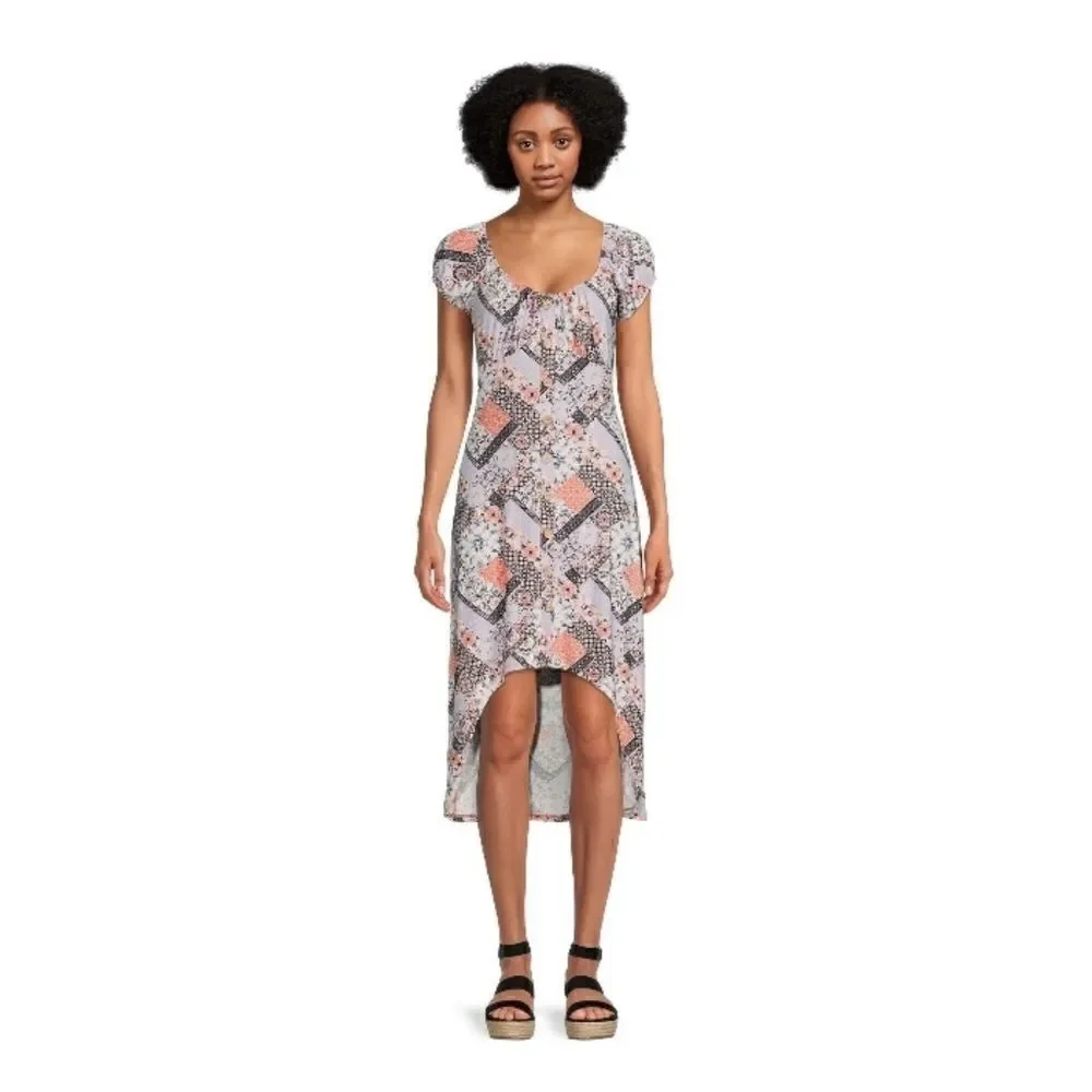 Women’s High Low Midi Floral Print Dress 2-Pack Size XS